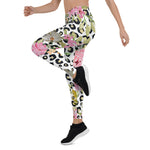 Mother's Day Gift, Mother's Day Leggings Elegant leopard print and floral Women's Leggings