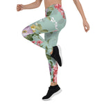 Mother's Day Gift, Mother's Day Leggings Elegant Modern Floral Women's Leggings