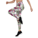 Mother's Day Gift, Mother's Day Leggings Floral Pattern Tissue Women's Leggings