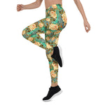 Mother's Day Gift, Mother's Day Leggings Floral Rose Flower Gadern Women's Leggings