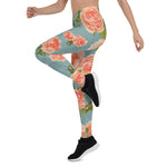 Mother's Day Gift, Mother's Day Leggings Floral Rose Gadern Women's Leggings