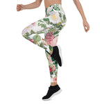 Mother's Day Gift, Mother's Day Leggings Floral Roses Vintage Spring Women's Leggings
