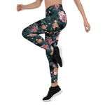 Mother's Day Gift, Mother's Day Leggings Garden Flower Rose Pattern Women's Leggings