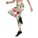 Mother's Day Gift, Mother's Day Leggings Garden Roses Pattern Flower Women's Leggings