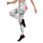 Mother's Day Gift, Mother's Day Leggings Gorgeous Pink Roses Watercolor Women's Leggings