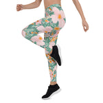 Mother's Day Gift, Mother's Day Leggings Gouache seamless Spring Flower pattern Women's Leggings