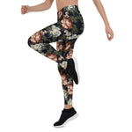 Mother's Day Gift, Mother's Day Leggings Ornate Seamless Pattern With Vintage Peonies Rose Women's Leggings