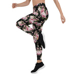 Mother's Day Gift, Mother's Day Leggings Pink Roses Bouquet Flower Women's Leggings