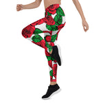 Mother's Day Gift, Mother's Day Leggings Red Roses vintage flower Women's Leggings