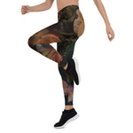 Mother's Day Gift, Mother's Day Leggings Roses In Fall Vintage Colors Botanical Garden Women's Leggings