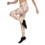 Mother's Day Gift, Mother's Day Leggings Roses Vintage Flowers Women's Leggings