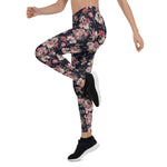 Mother's Day Gift, Mother's Day Leggings Seamless floral pattern with roses, watercolor Women's Leggings