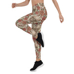 Mother's Day Gift, Mother's Day Leggings Skulls and Roses Flowers Women's Leggings