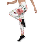 Mother's Day Gift, Mother's Day Leggings Spring Flowers and Leaves Women's Leggings