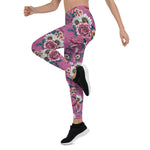 Mother's Day Gift, Mother's Day Leggings Summer bouquets Rose and Wild Rose Women's Leggings