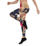 Mother's Day Gift, Mother's Day Leggings Vintage Flowers Rose Floral Women's Leggings