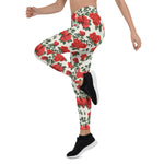 Mother's Day Gift, Mother's Day Leggings Vintage Pattern With Roses Women's Leggings