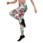 Mother's Day Gift, Mother's Day Leggings Vintage Pretty Country Garden Rose Pattern Women's Leggings