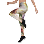 Mother's Day Gift, Mother's Day Leggings Vintage Rose Flowers Women's Leggings