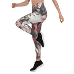 Mother's Day Gift, Mother's Day Leggings Vintage Roses Bouquet Flower Women's Leggings