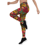 Mother's Day Gift, Mother's Day Leggings Vintage Tropical Autumn Garden Flower Women's Leggings