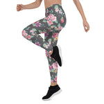 Mother's Day Gift, Mother's Day Leggings Vintage Tropical Rose Flower pattern Women's Leggings