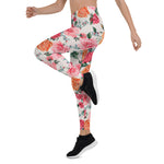 Mother's Day Gift, Mother's Day Leggings Watercolor Floral Pattern Vintage Rose Flower Women's Leggings