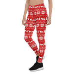 Scotstee Shop - Basset Hound Silhouettes Dogs Lover Christmas Pattern Leggings, Gift Women's Christmas Leggings