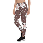 Scotstee Shop - Brown Cute Snow Polar Bear Pattern Bear Lover Women's Christmas Leggings