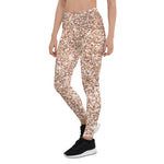 Scotstee Shop - Chic Rose Gold Glitter Pattern Women's Fashion Leggings