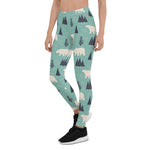 Scotstee Shop - Handdrawn Polar Bears Evergreen Trees In The Snow Halloween Women's Leggings