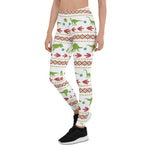 Scotstee Shop - Christmas Dinosaurs Knit Embroidered Fair Isle Xmas Women's Leggings