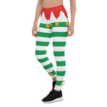 Scotstee Shop - Christmas Elf Red and Green Stripe Holiday Women's Leggings