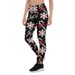 Scotstee Shop - Holiday Candy Canes and Snowflakes Christmas Gift Halloween Women's Leggings