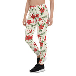 Scotstee Shop - Holiday Holly Red Floral Christmas Pattern Halloween Women's Leggings