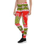 Scotstee Shop - Christmas Knit in Colors of Red and Green Funny Xmas Women's Leggings