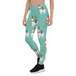 Scotstee Shop - Christmas Llama Teal Gift Xmas Women's Leggings