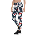 Scotstee Shop - Christmas Llamas Seamless Pattern Gift Xmas Women's Leggings