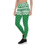 Scotstee Shop - Mariusgenser Sweater Pattern Green Halloween Women's Leggings