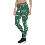 Scotstee Shop - Merry Christmas Pattern Green Halloween Women's Leggings