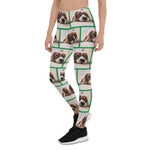 Scotstee Shop - Modern Elegant Custom Pet Photo Pattern Green Halloween Women's Leggings