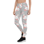 Scotstee Shop - Modern Festive Christmas Holiday Bunny Rabbit Grey Halloween Women's Leggings