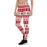 Scotstee Shop - Christmas Red and White Deer and Trees Women Christmas Leggings