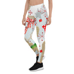 Scotstee Shop - Christmas Reindeer Seamless Pattern Winter Holiday Vintage Women Christmas Leggings