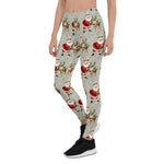 Scotstee Shop - Christmas Retro Santa and Reindeer Funny Xmas Gift Women Christmas Leggings
