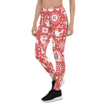 Scotstee Shop - Christmas Rustic Country Cottage Decor Red White Women Christmas Leggings