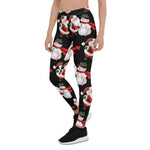 Scotstee Shop - Christmas Santa Claus Snowman Pattern Green Women Christmas Leggings