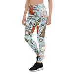 Scotstee Shop - Christmas Seamless Pattern with Cartoon Hamster Women Christmas Leggings