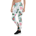 Scotstee Shop - Christmas Snowflakes Mistletoe Hearts with Holly and Berries Xmas Gift Women Christmas Leggings