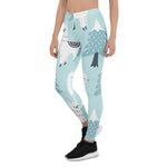 Scotstee Shop - Christmas Trees Blue and Llamas Women Christmas Leggings